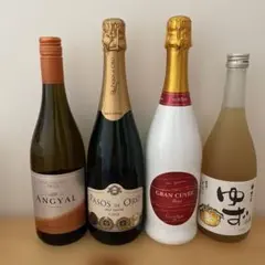 ワイン・リキュール 4本セット 梅乃宿ゆず酒ほかのサムネイル