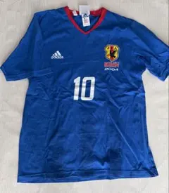 サッカー 日本代表 2004 KIRIN Tシャツ 10番 L ブルー