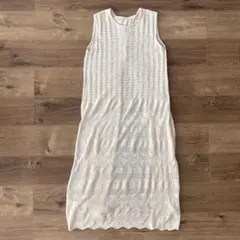 ニットベスト ロングワンピース