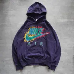 90's NIKE ナイキ　パーカー　ネイビー　ナス紺　　XLサイズ