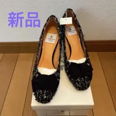 LANVIN en Bleu ツイード パンプス24センチ