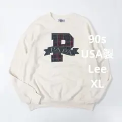 90s USA製 Lee PAPA プリントスウェット ヴィンテージ古着