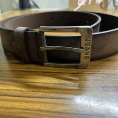 ブラウンレザー ベルト JEANS刻印付き