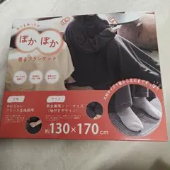 着るあったかブランケット 約130×170cm フリース グレー