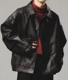 【新品未使用】ヴィンテージライクフェイクレザーブルゾン