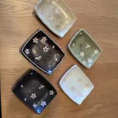 桜模様の皿　5枚セット