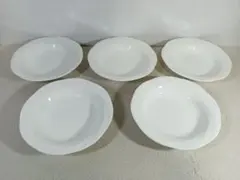 Noritake アンサンブル ホワイト スープ カレー 皿 5枚 陶器製のサムネイル