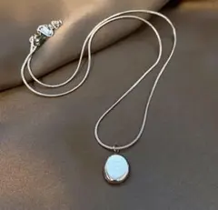 コインラウンドネックレス　匿名配送　シルバー　 メッセージ付き　金アレ対応　韓国