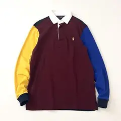 【美品】ポロ ラルフローレン　ラガーシャツ　クレイジーパターン　ポニー刺繍　現行