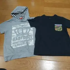 BABY DOLL グレーTシャツと黒Tシャツ2枚セット