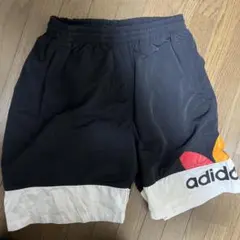adidas ショートパンツ L 黒/白/オレンジ