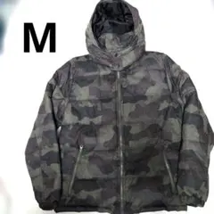クリーニング済 中綿フード付き迷彩柄 ジャケット M