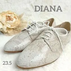 【DIANA】ダイアナ パイソン柄 レースアップシューズ 23.5 未使用級のサムネイル