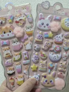 2枚セット 動物肉球シール