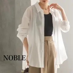 NOBLE 25SS シルキーコットンニュアンスカラーシャツ ホワイトのサムネイル