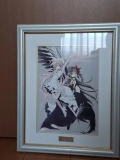初音ミク　千本桜の世界展　額装絵「二人ミク」、アクリルアートジオラマ 初音ミク 千本桜の世界展 額装絵「二人ミク」、アクリルアートジオラマ