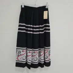 昭和レトロ　pipio 黒ひざ丈スカート サイズ9　値引き交渉OK