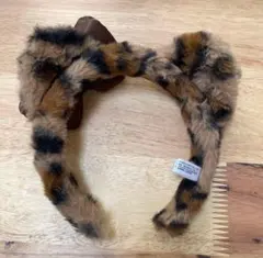 ヒョウ柄キティちゃんカチューシャ（リボン付き）