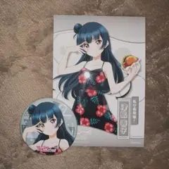 ラブライブサンシャイン Aqours 特典ブロマイド 缶バッジ 津島善子