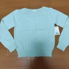 新品長袖 カーディガン ミントグリーン Mサイズのサムネイル