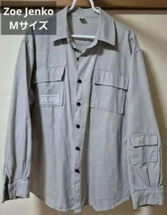 メンズ☆グレージュ☆ミリタリーシャツ長袖