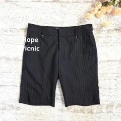 ROPE PICNIC ストライプ ハーフパンツ 美脚 きれいめ カジュアル