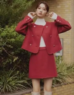 スナイデル ツイードキュロットパンツ赤size2 ショートパンツ　スカショ