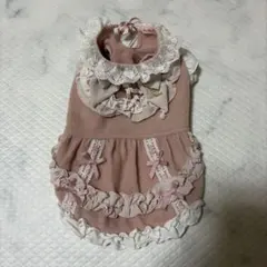 CanNana 犬服 ピンク レース フリル リボンのサムネイル
