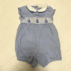 【値下げ】JoJo Maman Bebe ギンガムチェックロンパース　3-6m