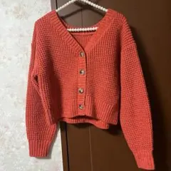 COHINA ショート丈ざっくりニットカーディガン