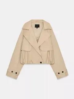 【新品】ZARA ショートバルーントレンチコート　XS ZARA 完売品 XS ショートバルーントレンチコート ショートコート
