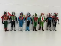 当時物 ポピー 仮面ライダー ミニソフビ 8体セット スカイライダー期昭和レトロ 当時物 ポピー 仮面ライダー ミニソフビ 8体セット スカイライダー期