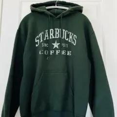 古着GILDAN スターバックス STARBUCKS ダークグリーン パーカー