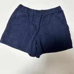 HERE’S ケーブル編み風 ショートパンツ ウエストゴム ポケットあり