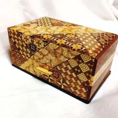 箱根寄木細工 秘密箱 小箱 伝統工芸品化粧箱鏡引出し