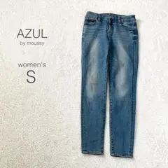 【アズール】デニムパンツ スキニー ローライズ ストレッチ 綿混 カジュアル
