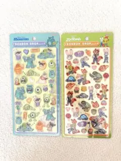 ボンボンドロップシール　正規品　ズートピア　モンスターズ・インク　2枚セット