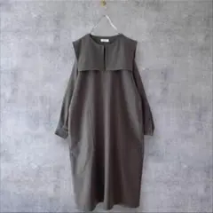 ★美品◆シップスエニィ◆ ウーリッシュ フランネル セーラー カラー ワンピース