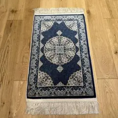 ペルシャ絨毯風 玄関マット ネイビー 60x40cm B4417 - メルカリ