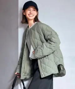 TAION×UNFILOコラボアイテムキルティングブルゾン