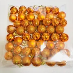 クリスマスツリー　オーナメント　ボール　オレンジ　48個　3センチ　飾り　装飾