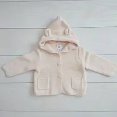 baby GAP くま耳 ニットカーディガン 70 ホワイト