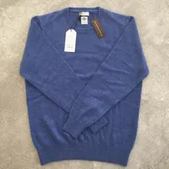 GIM 10G Cashmere Crew Neck ブルー カシミヤ セーターのサムネイル