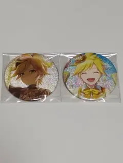 プロセカ　グリッター缶バッジ　鏡音レン