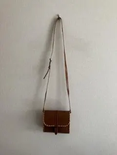 ブラウンレザーショルダーバッグ