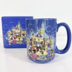 ディズニーランド　50周年　アニバーサリー　マグカップ　ブルー