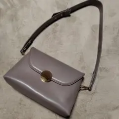 イタリア製】ALMINI MILANO 本革ショルダーバッグ 紫 - メルカリ