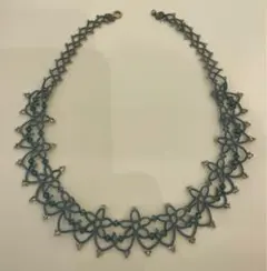 レースとビーズのネックレス、金属アレルギー対応