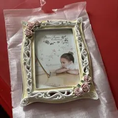 ローズモチーフ フォトフレーム 4x6インチ