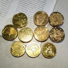 植物系シーリングスタンプ シーリングワックス　ヘッドのみ 10個セット